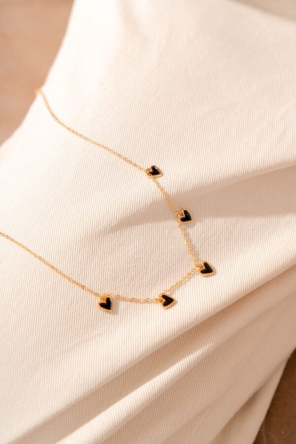 MULTI BLACK HEARTS CHAIN - Image 2