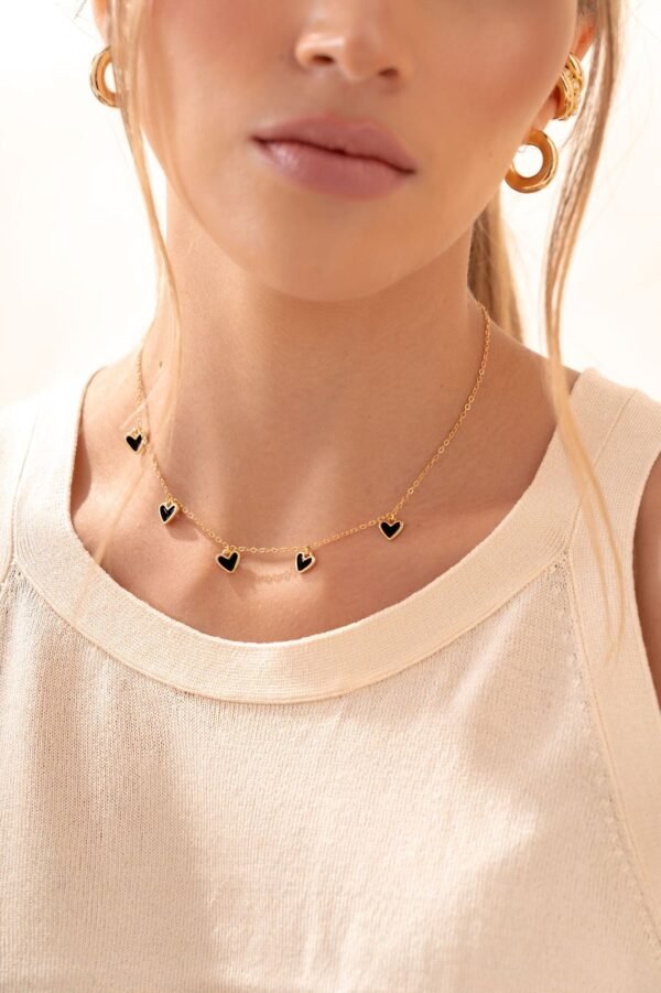 MULTI BLACK HEARTS CHAIN - Image 3
