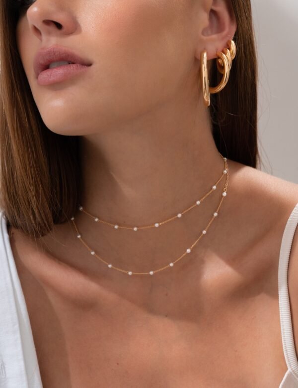 CHOKER PEARL+ EARRINGS