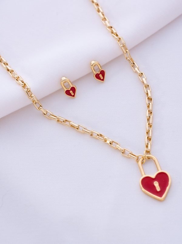 RED HEARTS +EARRINGS